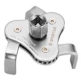 Spurtar Ölfilterschlüssel Universal 3-armig Ölfilter Schlüssel Verstellbares Auto Ölfilter Werkzeug mit Antriebsadapter für Ø 64-116mm Durchmesser Autos, Motorräder, LKW – Zweiwege