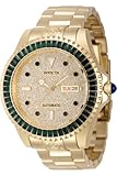 Invicta Pro Diver 45660 Herren Uhr - Wasserdicht - Analog - Automatikuhr - Edelstahl mit goldenen zifferblat - 47mm