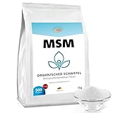 GOLDEN PEANUT MSM 1 kg, Methylsulfonylmethan, höchste Reinheit, organischer Schwefel ohne Zusätze und Rieselhilfen