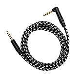 CFTGIW JORINDO E-Gitarren-Verstärkerkabel, Gitarrenkabel, 6,35 Mm Instrumentenkabel, Vergoldeter Kopf mit Schwarzem Gehäuse, Signalstabilität JD6219 für Verstärkerleiter mit Gitarrenkabel (JD6220)