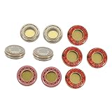 STOBAZA 10 Stück Teiliges Kleine Runde Aufbewahrungsdosen mit Deckel Fein Verarbeitet Langlebig Vielseitig für Haushalt und Kräutermedizin Geeignet