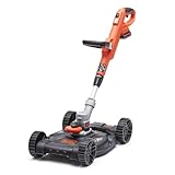 BLACK+DECKER 18V 3-in-1 Akku-Kantenschneider, Mäher und Trimmer, STC1820CM-QW