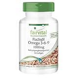 Fairvital | Omega-3-6-9 Kapseln - HOCHDOSIERT mit 2000mg LeinsamenÖl (Flaxseed Oil) pro Tagesdosis - natürliches Linolsäure & Alpha-Linolensäure - kaltgepresst - 120 Softgels