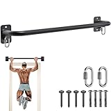 SELEWARE klimmzugstange türrahmen klimzugststange wand - Wandmontage Latzugstangen Home Gym Workout Ausrüstung mit Widerstandsband Haken, Unterstützt bis zu 440 lbs