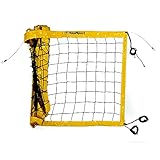 professionelles Netz für Beachvolleyball Volleyball 9.5m, professionelles Netz zum Strandvolleyball Gelb Wetterfest Indoor Outdoor Garten Strand Sport
