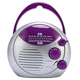 Duschradio, Mini Tragbares AM FM Hängendes Kabelloses Duschradio, Wasserdichtes Batteriebetriebenes Radio Eingebauter Lautsprecher Audio für Zuhause, Strand, Whirlpool, Badezimmer, Outdoor