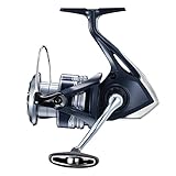 ＳＨＩＭＡＮＯ Catana FE Angelrolle Stationärrolle Frontbremsrolle Ideal zum Allroundangeln und Spinfischen (4000), schwarz , silber