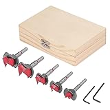Haofy Verstellbarer Forstnerbohrer-Satz aus Wolframstahl, Hochpräzise Arbeitsbohrer für die Holzbearbeitung, 15–35 Mm