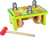 small foot 11162 Klopfbank Maulwurf, FSC® 100%-zertifiziertem Holz, robustes Hammerspiel, ab 18 Monaten