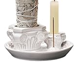 Multifunktionaler Kerzenbrenner, 4 in 1, Brenner, 10 x 6 x 4 cm, Keramik, Ash Catcher Tray Zubehör, Yoga Room Decor, Santo Decorative Holder, Home Ceramic Fragrance Tool