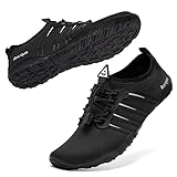 Racqua Wasserschuhe Badeschuhe Schwimmschuhe Aquaschuhe Surfschuhe Damen/Herren Schwarz EU40