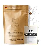 Smooth & Simple Selfcare - Anti-Falten Patches mit Hyaluron & Collagen – 60 Stück | Glättende Wrinkle Pads für Zornesfalte Stirn & Augenpartie | Faltenreduzierung über Nacht | Apricot farbend