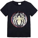 ALANTOP Kleinkind Kleine Kinder Baby Jungen Mädchen Magic Flip Pailletten T-Shirt Kurzarm Rundhals Pullover T-Shirts Tops im Alter von 2 bis 8 Jahren