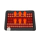 WäRmekissen Heizdecke Nacken RüCken Matte Ferninfrarot Heizkissen Einstellbare 50-158°F RüCkenschmerzlinderung Automatische Abschaltung Reisetasche Tiefbrauner LendenwäRmer FüR Zuhause BüRo 220V