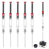 Andibro 6 Stück Füllfederhalter Tintenspritzenfüller, 3,4 mm Bohrungsdurchmesser Füllfederhalter Konverter Tintenfüller Spritze mit stumpfer Nadelspitze für Füllfederha