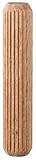 kwb Holzdübel 6 x 30 mm (200 Stk., Buchenholz, geriffelt, gefast, Riffelholzdübel aus Buchenholz