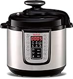 Tefal CY505E Fast & Delicious Multikocher | elektrischer Schnellkochtopf | 6 L Kapazität | 25 Automatische Programme | Bis zu 80 % schnelleres Kochen | Energiesparend | Rezeptheft | 1200 W | Edelstahl