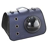 Qsvbeeqj Durchlässige Katzentragetasche, transparent, Katzenkäfig, tragbare Haustiertasche, klare Katzen für bequeme Haustierreisen und Belüftung