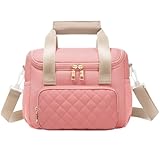 Beaulyn Lunchtasche für Damen, geräumige, isolierte Lunchbox für 2 Mahlzeiten, große Tragetasche für Erwachsene, mit Bestecktaschen und verstellbarem Riemen, auslaufsichere und auslaufsichere