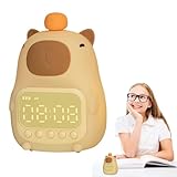 yztju Niedlicher Wecker, Kinderwecker | Capybara-Lampe | Niedlicher -Wecker, Digitaluhr für Mädchen- light weight, Kinderzimmer-Licht, kleine Tischuhr