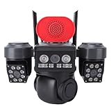 Lazmin112 Solar-Überwachungskamera mit DREI Objektiven, 3 Unabhängige Objektive, 360-Grad-Ansicht, 12MP HD, 4X Digitalzoom, 8000-mAh, IP66 Wasserdicht, mit PIR-Menschenerkennung