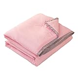 XHDZSW Sommer Kühler Steppdeck, Dünne Bettdecke, Bequeme Atmungsaktive Bettdecke, Kühlende Decke Für Heiße Schläfer, Doppelseitigen Für Bett Sofa Faser Bettdecke (Pink,180x220)