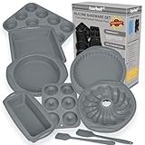 Aschef Antihaft-Silikon-Backform für Gugelhupf und Backblech, Set für Ofen, BPA-frei, hitzebeständiges Backgeschirr