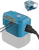 TPDL 200W Akku Wechselrichter für Makita 18V Akku，DC 18V auf AC 220V Spannungswandler Konverter Pure Sine Wave Akku Adapter mit USB Type-C, 200LM LED Lampe für Makita 18V Akku