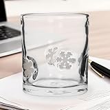 TYUIOP Weihnachtsglas mit Schneemann 414ml | Glühweinglas & Weinglas für Weihnachtsmarkt | 1er Set aus stabilem Glas | Spülmaschinenfest (C)