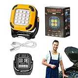 Magnetische LED-Arbeitsleuchte, Magnethaken, wasserdichte LED- , multifunktional, tragbar, Sicherheitswerkzeug für Camping, Autoreparatur, Schrank, Unterschrank, Reisen