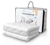 Alcube to-GO Reisebett Matratze 60x120 │ Premium Faltbare Reisebettmatratze 120x60 cm aus PU-Schaum mit waschbarem Bezug in Weiß mit antibakteriellen Silberfäden │ inklusive Tragetasche