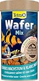 Tetra Wafer Mix - Fischfutter für alle Bodenfische (z.B. Welse) und Krebse, für gesundes Wachstum und Vitalität, 250 ml Dose