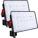 Indmird LED Strahler Außen 50W, 2 Stück 50000LM LED Aussenstrahler 6500K Kaltweiß LED Scheinwerfer IP66 Wasserdicht Baustrahler LED Flutlicht für Garten Garage Sportplatz Hof Flur