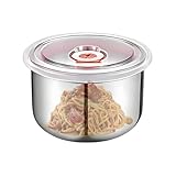 Brotdose aus Edelstahl | Essensbehälter mit Deckel, praktisch zu transportieren – platzsparend – stapelbar für die Zubereitung von Mahlzeiten, kleinen Portionen, Snacks und täglichen Mahlzeiten