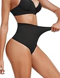 Yeblues Bauchweg Hose Damen Miederhose, Shapewear Bauch Weg Shape Unterhose String Tanga Bauchweg,Hohe Taille Nahtlos Mieder-Slip Stark Formend Unterwäsche Shaper Figurformende(B-L)