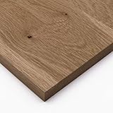 ZUSCHNITTPROFI.DE® Eiche-Zuschnitt Massivholz, Format: Wunschmaß bis 40 x 100 cm, Stärke 20 mm, glatt gehobelt & besäumt, millimetergenaue Fertigung, gefertigt in Deutschland nach Maß