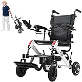 VOCIC V55 Elektrischer Rollstuhl Faltbar Leicht mit Hecksteuerung(21KG),20KM Rollstuhl Elektrisch bis 136KG für Allen Gelände,500W Elektrorollstuhl mit Bluetooth,Flugzeugzulassung|5 Jahre Garantie