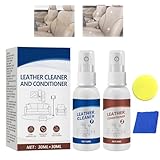 HASAIKA® Komplettes Leder Reparatur Set, Lederreiniger & Schutzcreme, Geeignet für alle Ledermöbel, Kleidung, Schuhe, Taschen und Autoinnenräume.