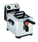 Tefal FR5111 Filtra Pro Inox & Design Fritteuse | 2400 Watt | Fassungsvermögen: 3 Liter Öl | exklusive System Filterung | Temperaturwahl: 150°C - 190°C | Timer | Edelstahl