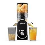 Fyenkfar ENTSAFTER GEMÜSE UND OBST TESTSIEGER - ENTSAFTER SLOW JUICER für mehr Vitamin und Enzyme, OBST und GEMÜSE in ihrer reinsten Form - für gesunde Ernährung und Familienfeiern