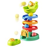 Kustimantu Startbahn Kugel Kinder Spielzeug - Turm Ballspiel Lernspiel | Babyspielzeug Aktivität Stapelspiel ab 18 Monaten