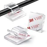 KGROTE 60 Stück Outdoor Klebehaken, Selbstklebende Clip für Lichterketten, Mehrzweckhaken Dekoration zum Aufhängen Halter, Indoor Wand Kabelbefestigung für hängende Lichterkette (Transparent, Klein)