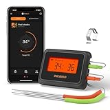 Inkbird IDT-22-B Bratenthermometer, Bluetooth 5.0 Grillthermometer, 330ft (100m) App-Steuerung, HD-LCD, Fleischthermometer, Ofenthermometer mit 2 Sondes für Grill, Braten, Grillen und Kochen