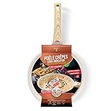 Venteo - Crepepfanne | Pfanne für Induktion und andere Herdarten | Heizanzeige auf dem Küchenzubehör | Crêpes-Pfanne groß 28 cm | Pfanne ohne Pfoa und ohne PTFE