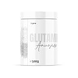 L-Glutamin - Neutral - Made in Germany - BetterProtein® - 100% reine hochdosierte Aminosäure zum Muskelaufbau und Abnehmen Vegan & Natürlich - 500g Dose