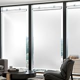 Saugnapf-Fensterrollos Verdunkelungs mit Saugnapf Aluminiumfolie Sonnenschutz Abnehmbar Reisevorhang Temporäre Jalousien Silberbeschichtete Folie Reflektierender (45×125cm)