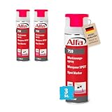 Alfa 3x Markierungsspray neon-pink 500 ml Profi-Qualität für saubere und präzise Markierungen mit flexibler 360° Sprühanwendung (Überkopffunktion)