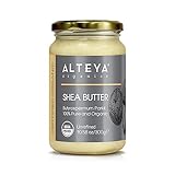 Alteya Organic Bio Unraffinierte Sheabutter 300 g – USDA Organic Zertifiziert 100% Rein Vegan – alle Hauttypen, Natürliche Körperbutter - Gesicht, Lippen, Haare - Pflegt, Schützt, Befeuchtet