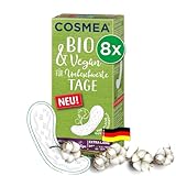 Cosmea Slipeinlagen Extra Lang – 8 x 26 Vorteilspack | Saugstark, aus Bio-Baumwolle | Sanft zur Haut & ohne Parfum | Made in Germany (Bio Extra Lang)