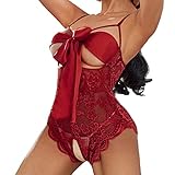 Negligee Damen Sexy Spitzen Unterwäsche Frauen Thong Slip Damen Sexy Spitze String Tanga Set Dessous Unterwäsche Unterhosen Panty Große Größen Hipster Reizwäsche Periodenunterwäsche Leder Corsage